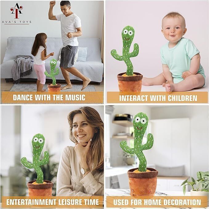 Talking Cactus Toy Repeating Sensory Toys – Baby Boy and Baby Girl Toys