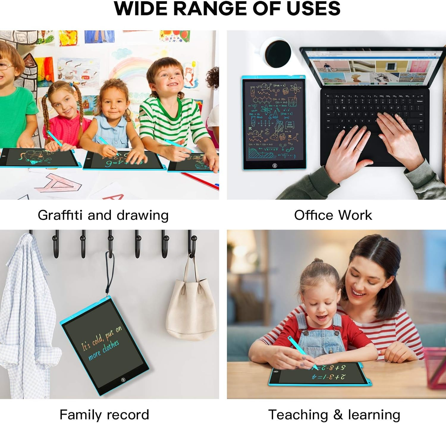 LCD Writing Tablet,12 Inch LCD Coloring Drawing Tablet Board for Kids Learning 