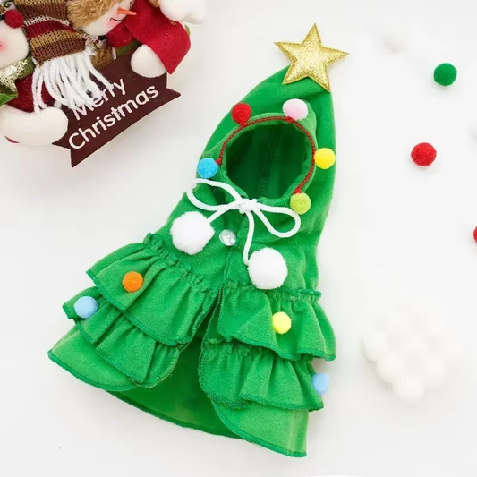 Merry Christmas Pet Clothes Dog Cloak Puppy Cosplay Santa Costume Happy Festival