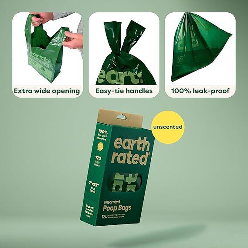 Earth Rated Dog Poo Bags Guaranteed Leak Proof and Extra Thick Waste Bag Refill