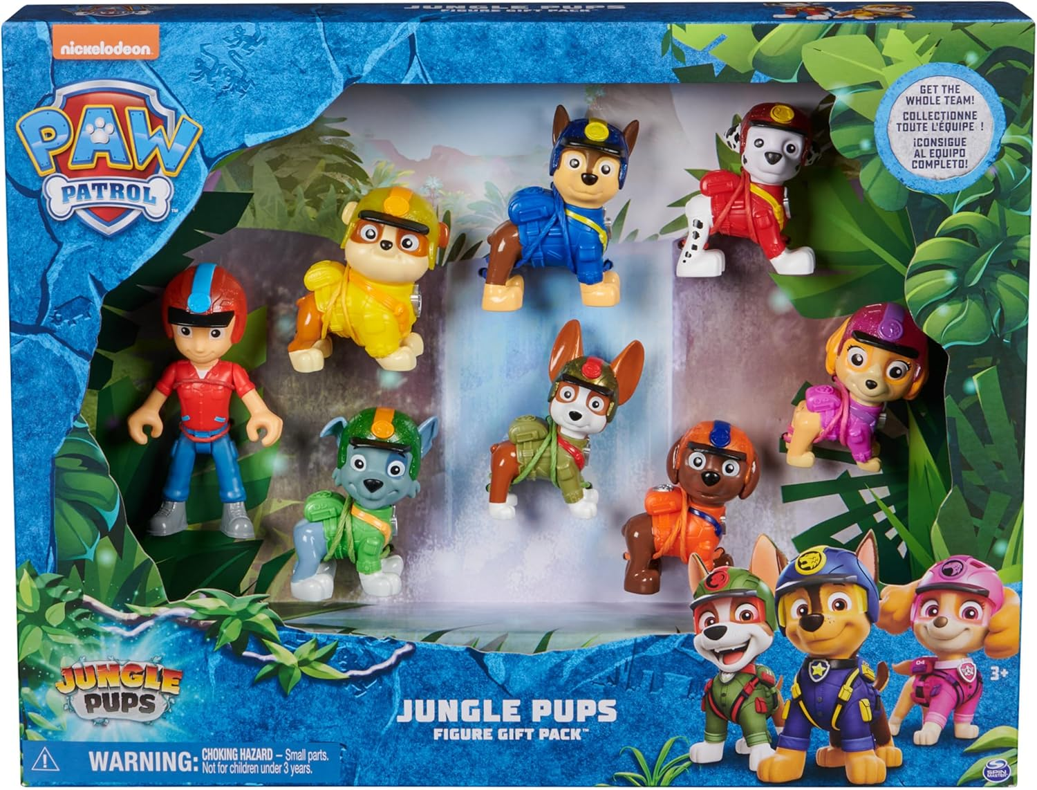 Jungle Pups Action Figures Gift Pack, with 8 Collectible Toy Figures