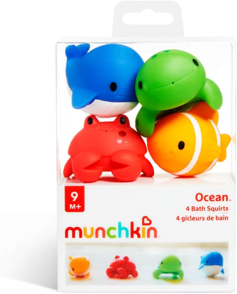 Ocean Squirters Baby Bath Toy for Children and Toddlers  | 4 Pack | Ocean