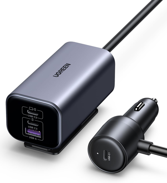 150W USB C Car Charger Fast 4-Port Multi Port Compatible with Ipad Tablet Laptop