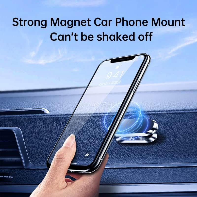 Phone Holder for Car, 8 Strong Magnets Upgraded , Magnetic Mount with 360° Rotat