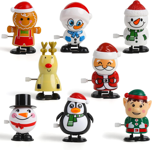 8 Pack Christmas Wind up Toy Assortment Christmas Stocking Stuffer Toy for Kids 