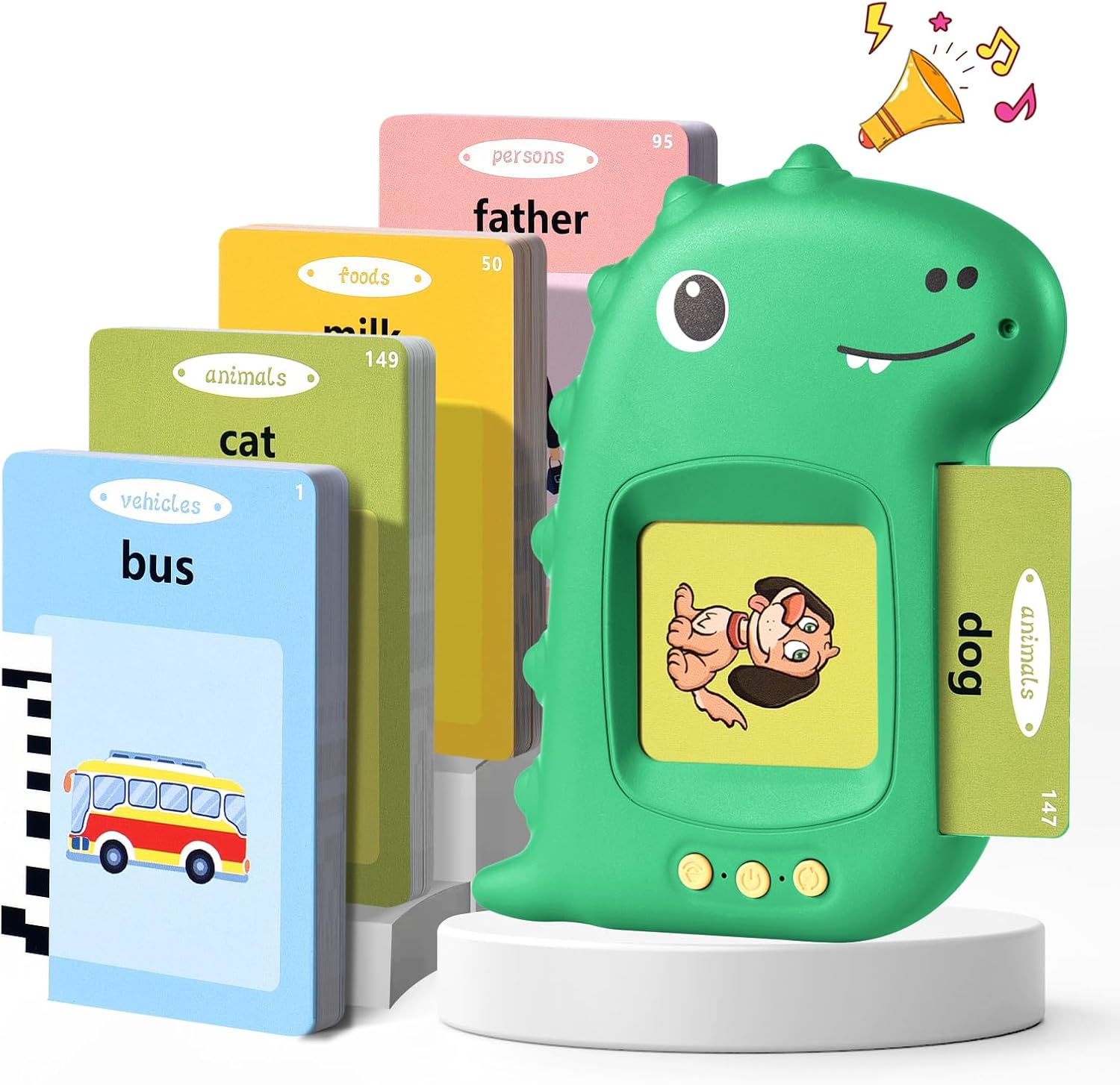 Talking Flash Cards for Toddler Toys for 2 3 4 5 6 Year Old Baby Boys Preschool 