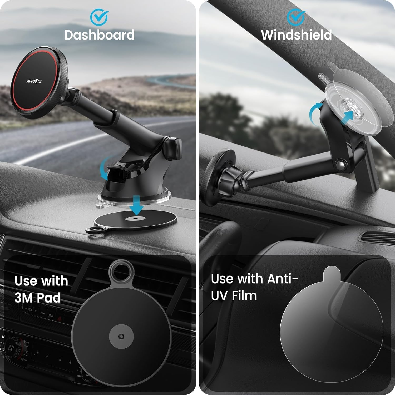 Magsafe Car Mount, Windcreen Dashboard Magnetic phone Holder