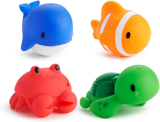 Ocean Squirters Baby Bath Toy for Children and Toddlers  | 4 Pack | Ocean