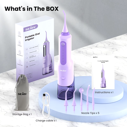 Water Flosser Teeth Cleaner Rechargeable Portable Cordless Dental Oral Irrigator