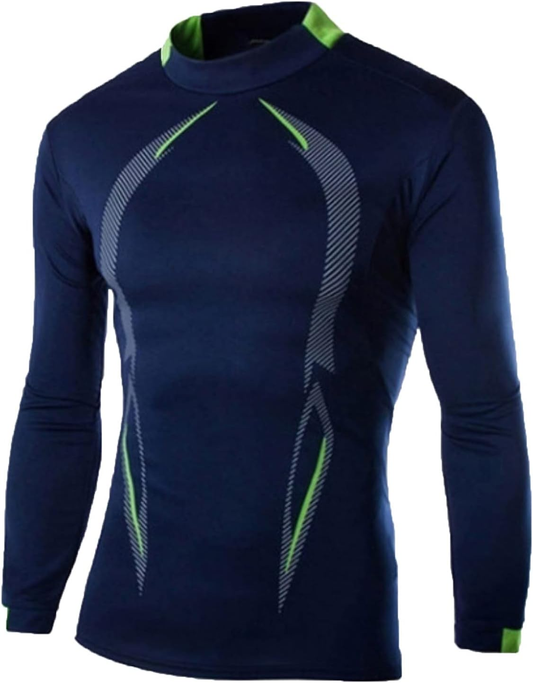 Men's Compression Shirts Long Sleeve Workout Gym T-Shirt Running 