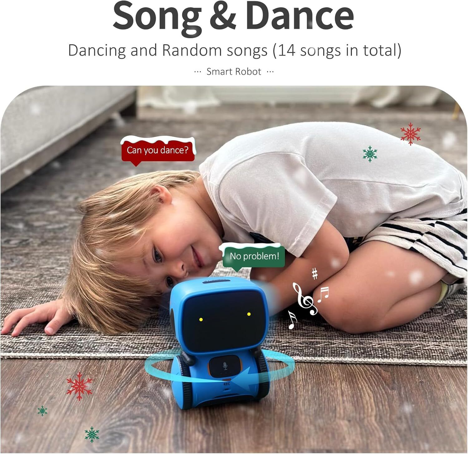 Interactive Smart & Intelligent Robot Toys, Voice Control & Touch Sense for Kids