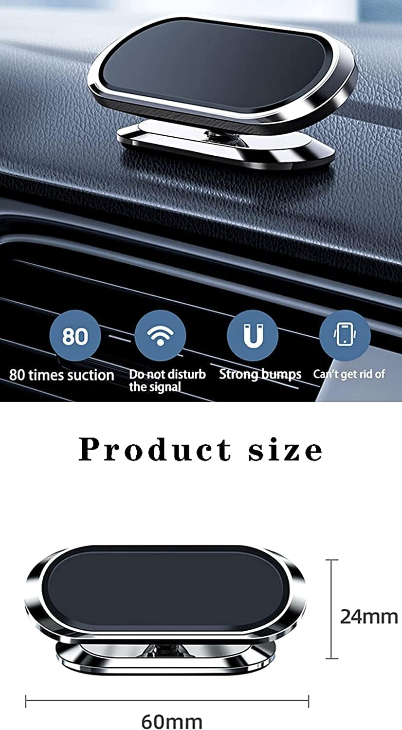 Phone Holder for Car Magnetic Mount with 360° Rotation, Universal Magnet Mobile 