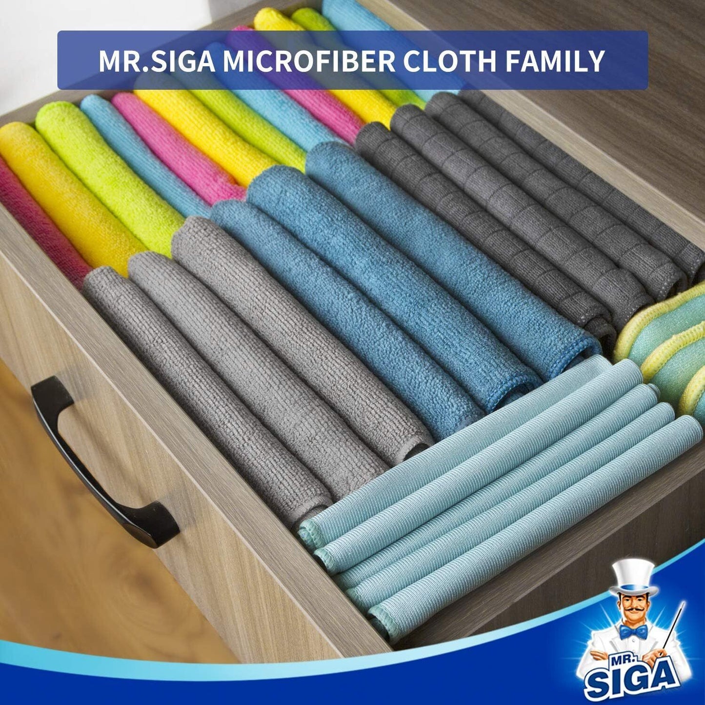 Microfiber Cleaning Cloth,Pack of 12, Size:32 X 32 Cm