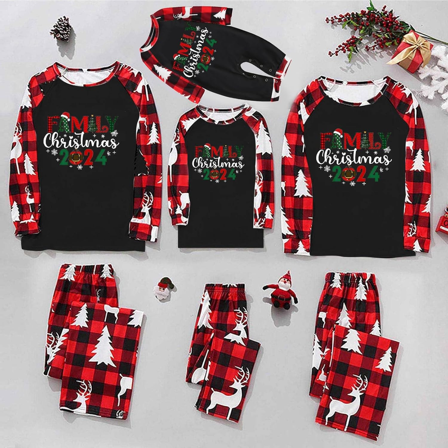 Family Christmas Pyjamas Set 2024 Xmas Family Pajamas Matching Sets Christmas Ma