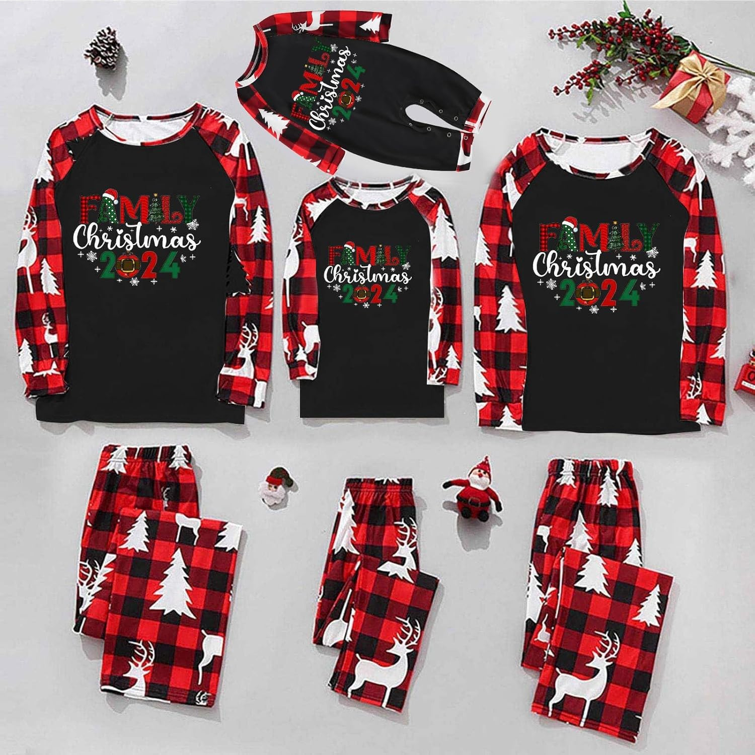 Family Christmas Pyjamas Set 2024 Xmas Family Pajamas Matching Sets Christmas Ma