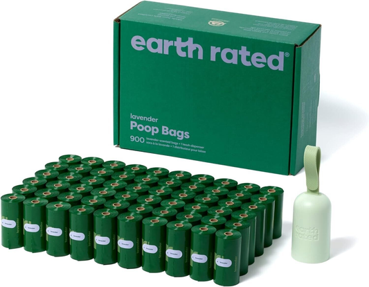 Earth Rated Dog Poo Bag Holder for 900 Bags, 1 Dispenser, Lavender-Scent