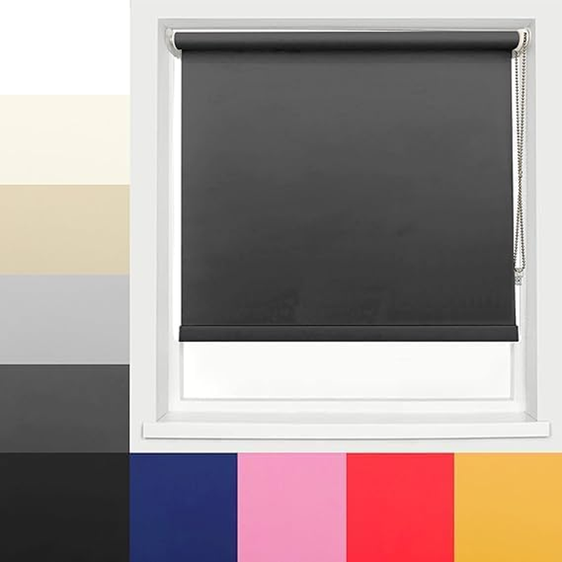 Thermal Insulated Blackout Roller Blinds Samples Swatch Easy Fit Child Safe Room