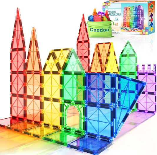 Magnetic Tiles Kids Toys STEM for Toddler Magnetic Blocks Building