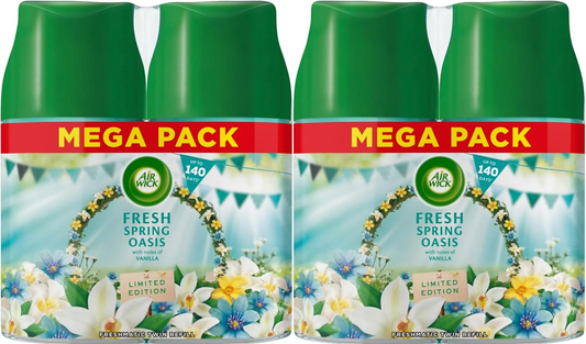 Air Wick Automatic Air Freshener Freshmatic Spray Refills, Fresh Spring Oasis,