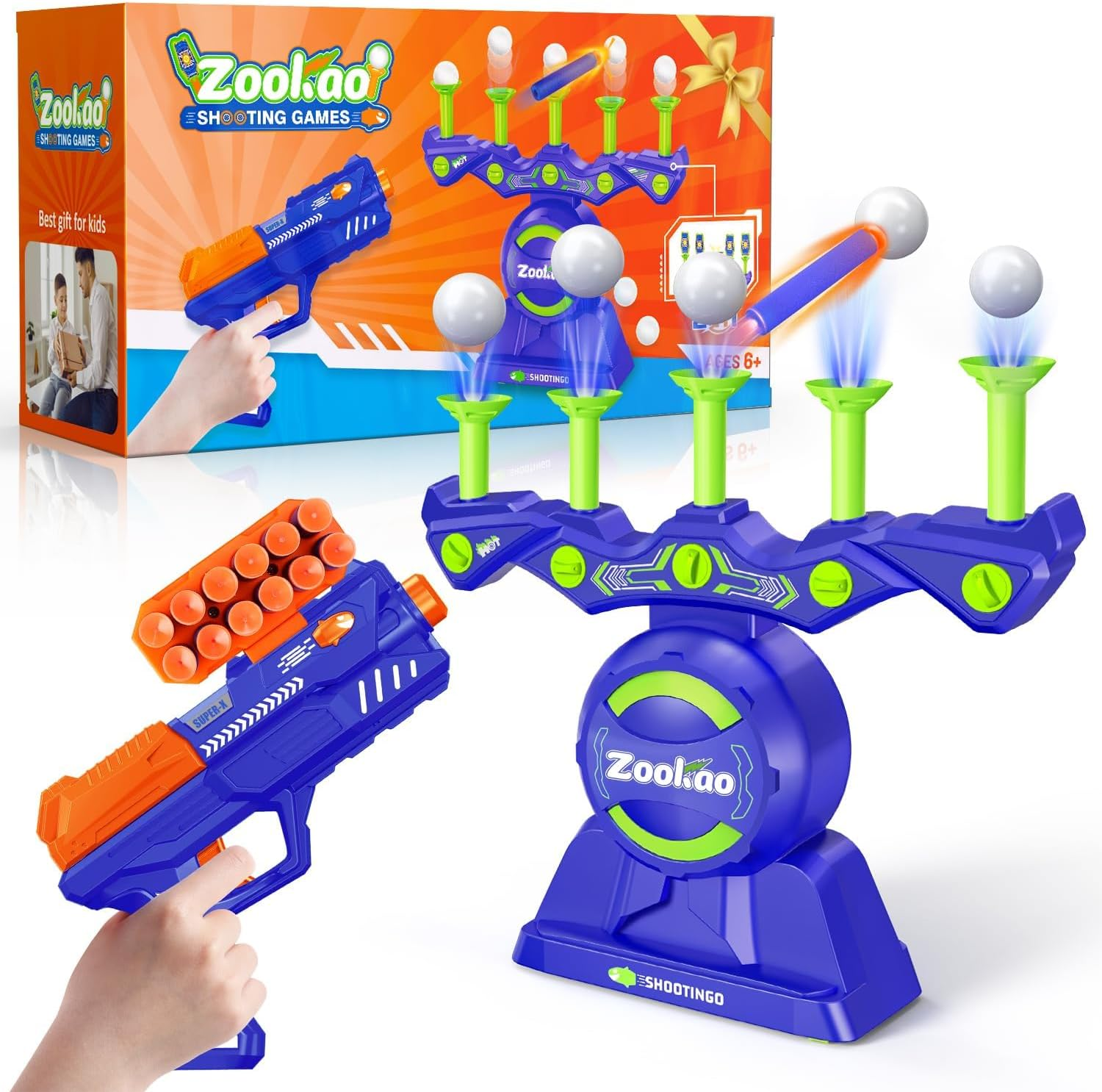 Hover Shooting Games Nerf Gun Toy with Auto Reset for Boys and Girls