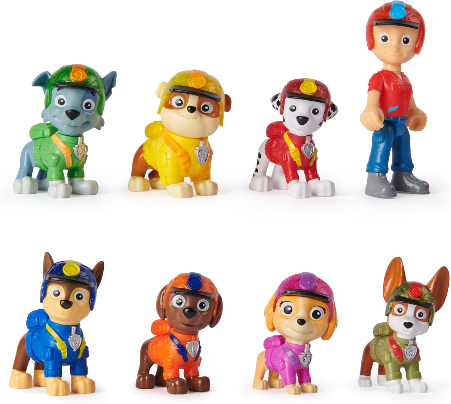 Jungle Pups Action Figures Gift Pack, with 8 Collectible Toy Figures