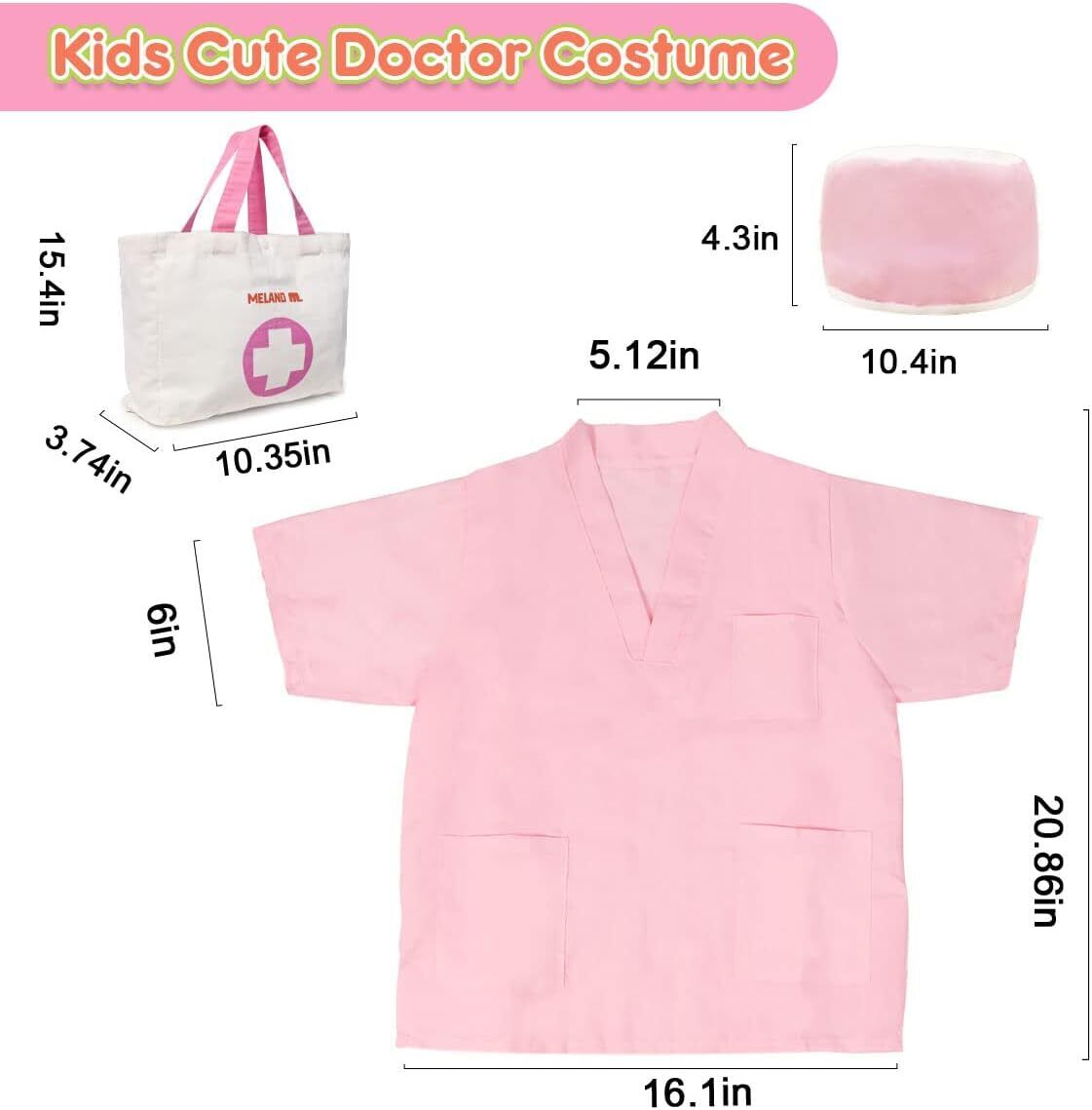 Doctors Set for Kids - Children Pet Vet Care Play Set with Doctor Costume, Plush