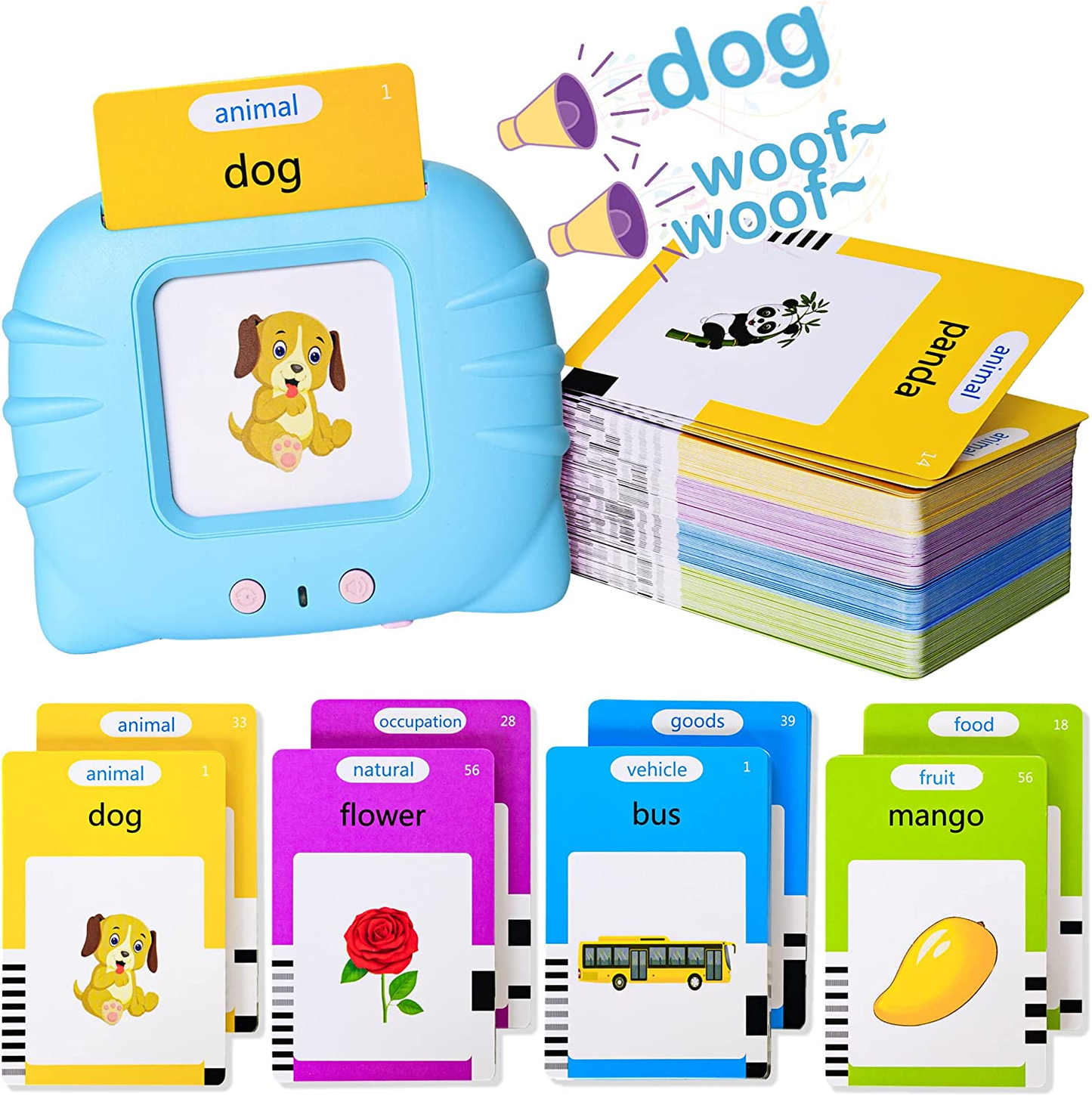 Talking Flash Cards Educational Toys for Learning Reading Machine with 224 Words