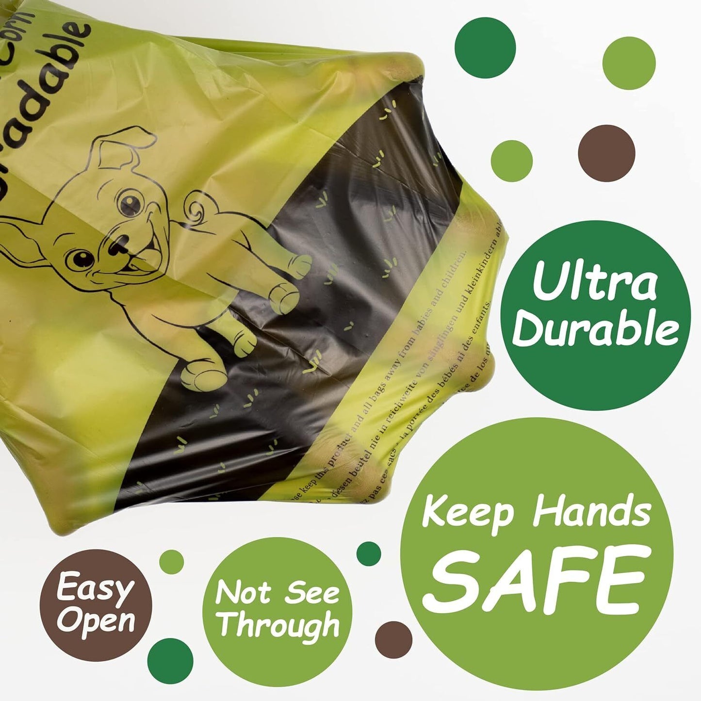 Poo Bags for Dog Waste, 540 Extra Thick Strong 100% Leak Proof Biodegradable Dog