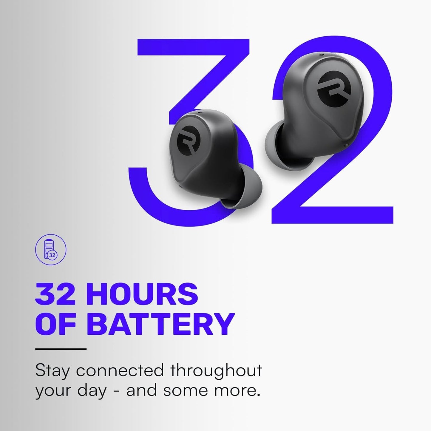 Everyday Bluetooth Wireless Earbuds - In-Ear with 32 Hours Playtime