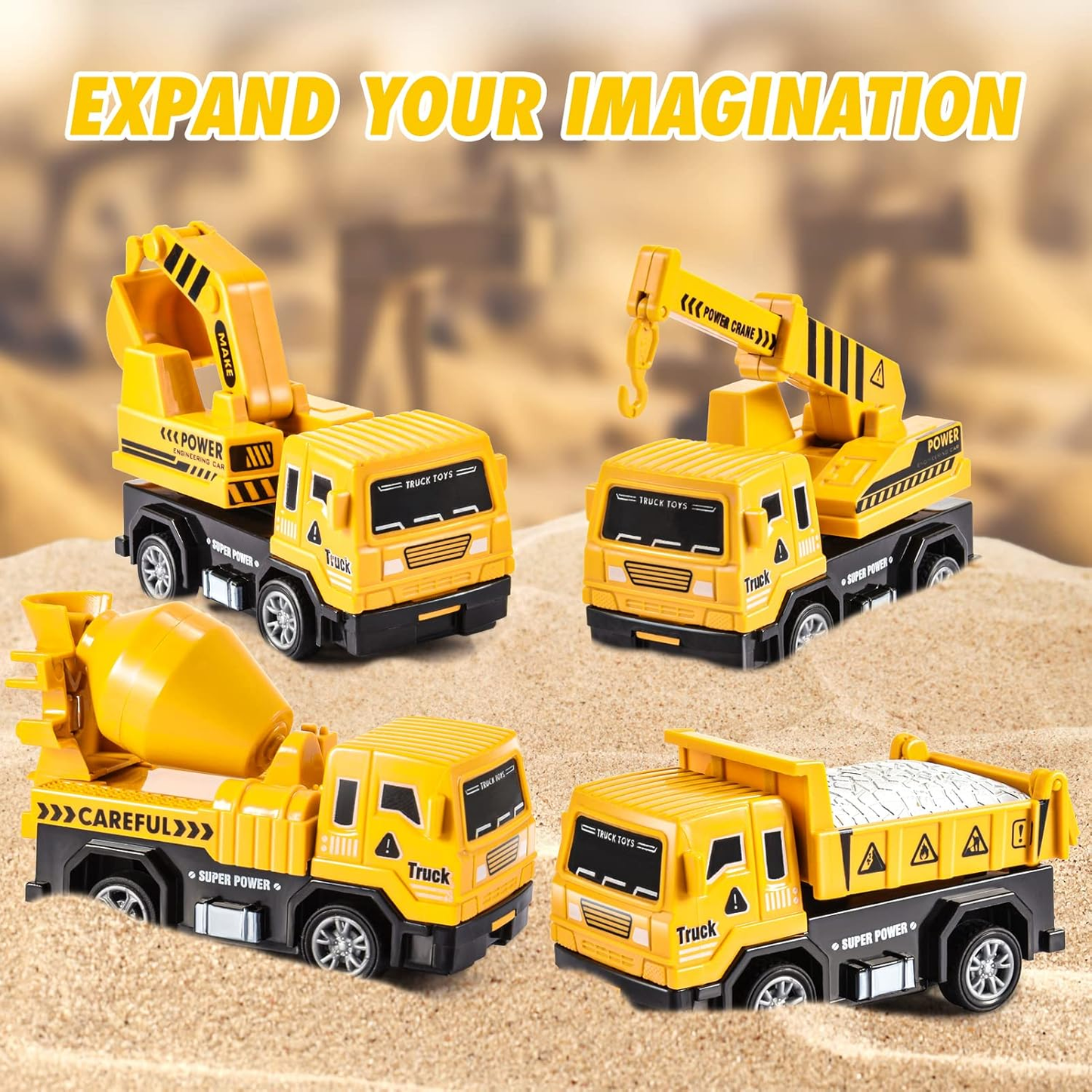 Toy Cars Construction Toys for Digger ,Truck For Gifts and Boys 