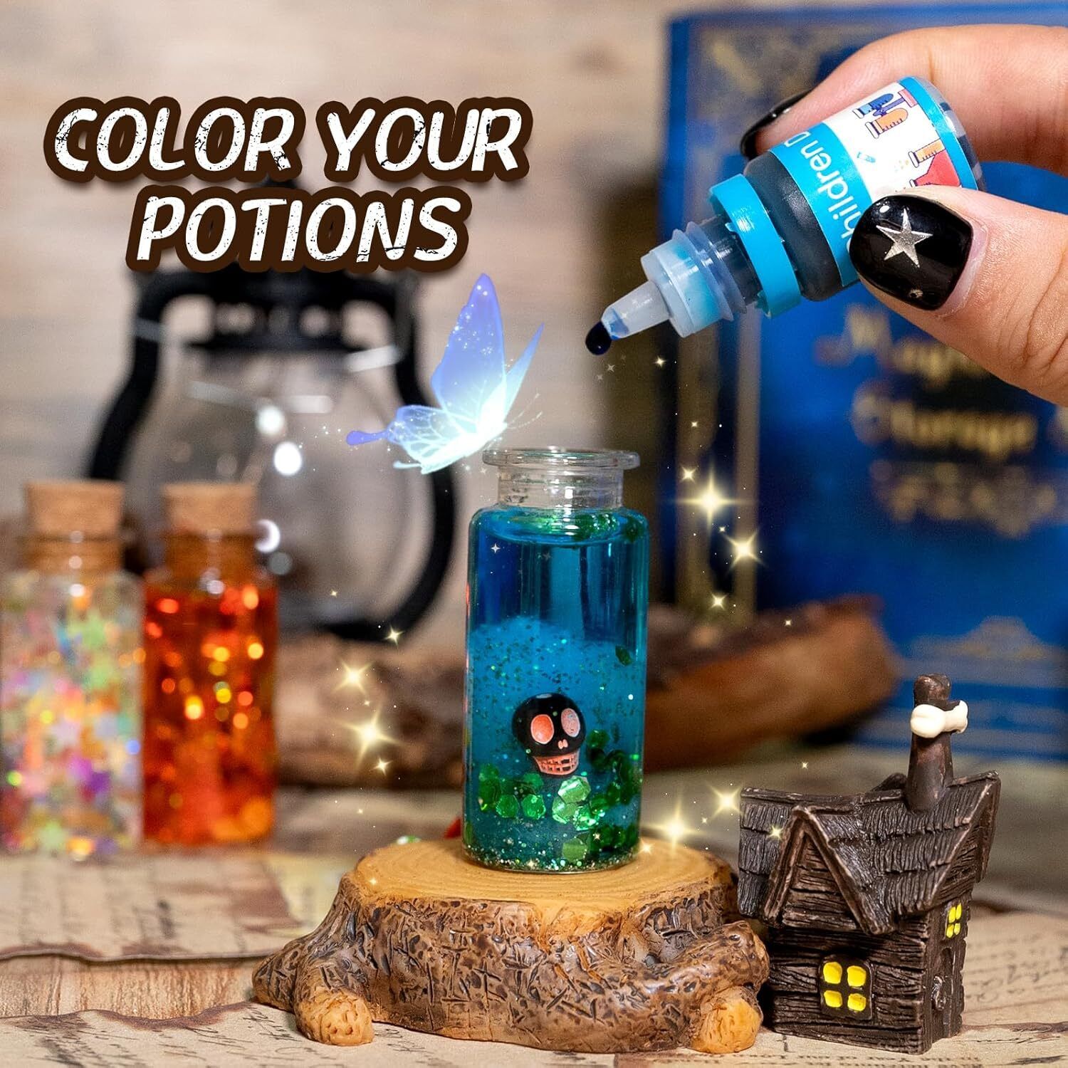 Magic Potions Kit for Kids - Mix 20 Fairy Dust Potion Bottles, HalChristm