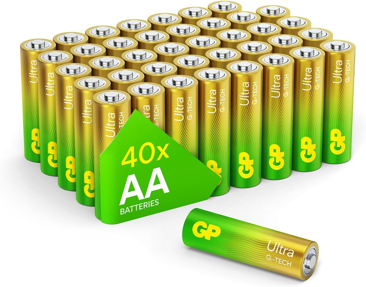 AA Batteries 40 Pack Household Alkaline Batteries 1.5V Double AA Batteries 