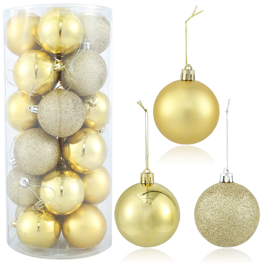 24Pcs Christmas Ball Set 6Cm Christmas Tree Decoration Hanging Tree Pendant Home