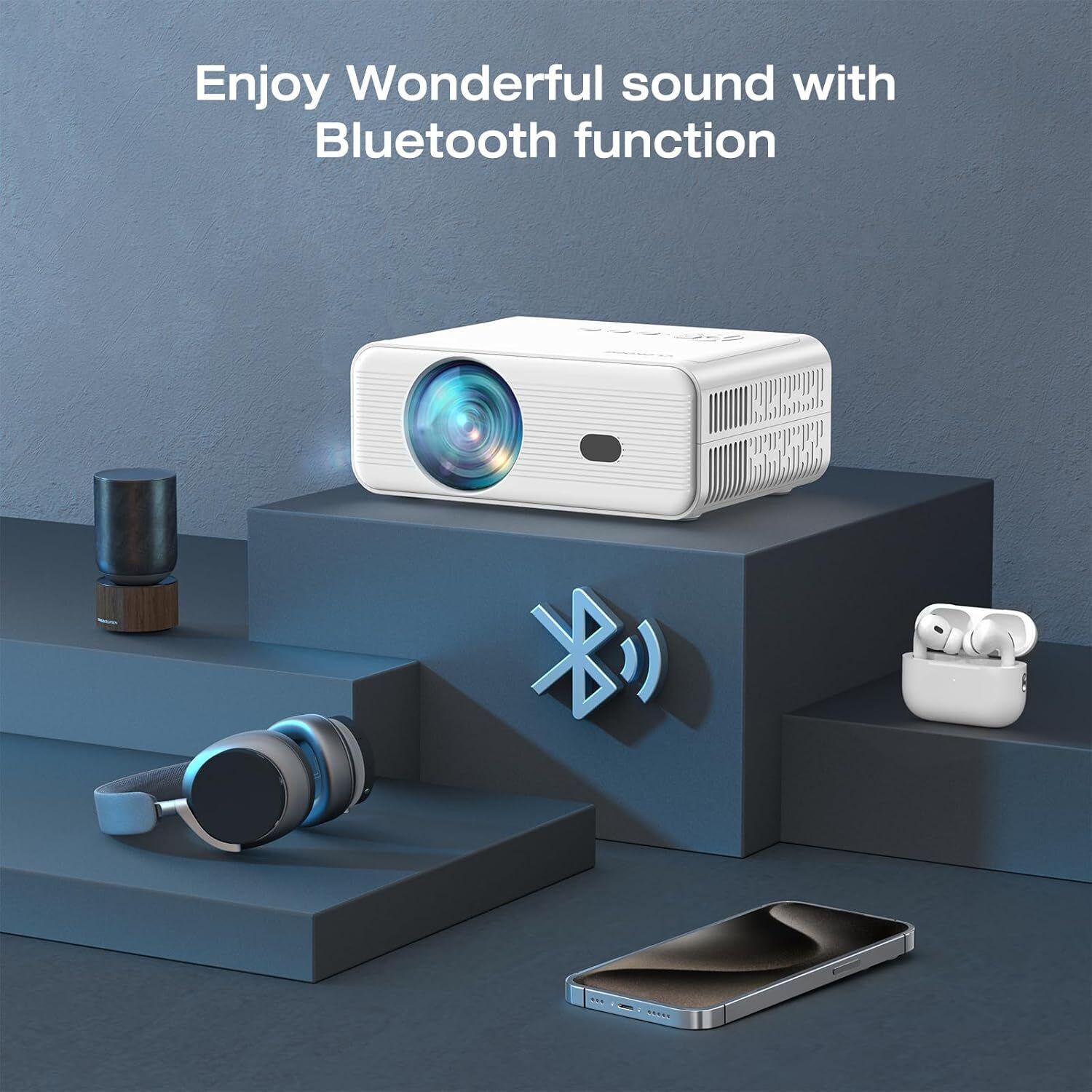 Mini Projector with Wifi and Bluetooth 1080P 4K Projector