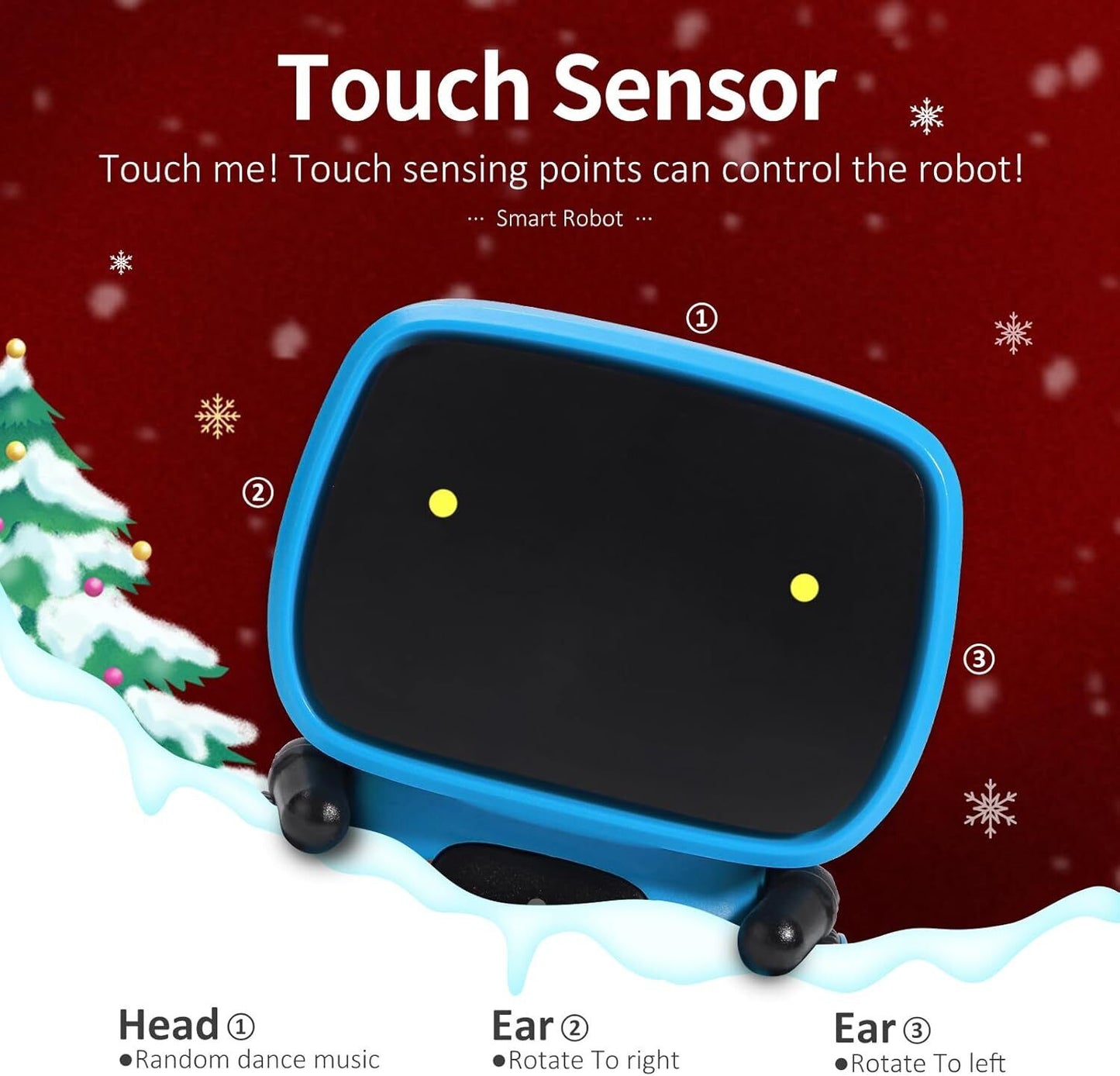 Interactive Smart & Intelligent Robot Toys, Voice Control & Touch Sense for Kids