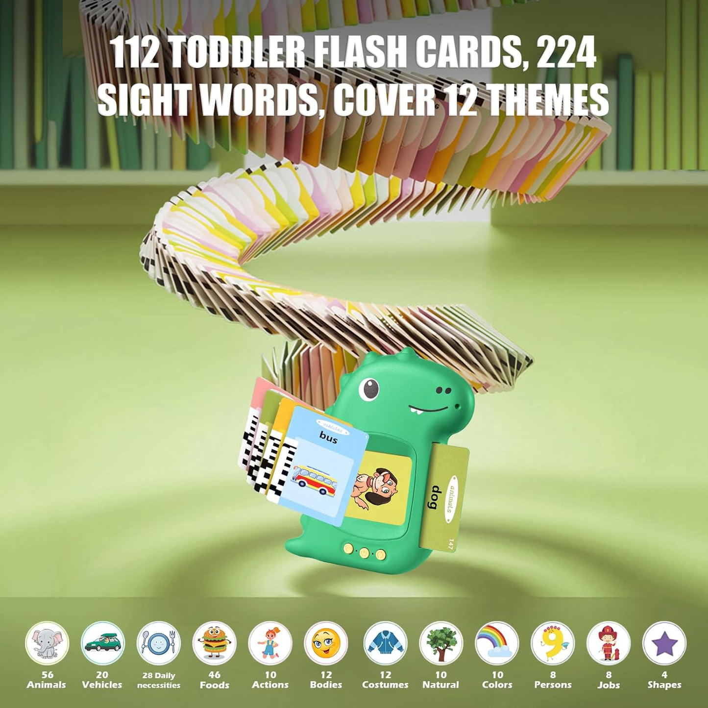 Talking Flash Cards for Toddler Toys for 2 3 4 5 6 Year Old Baby Boys Preschool 