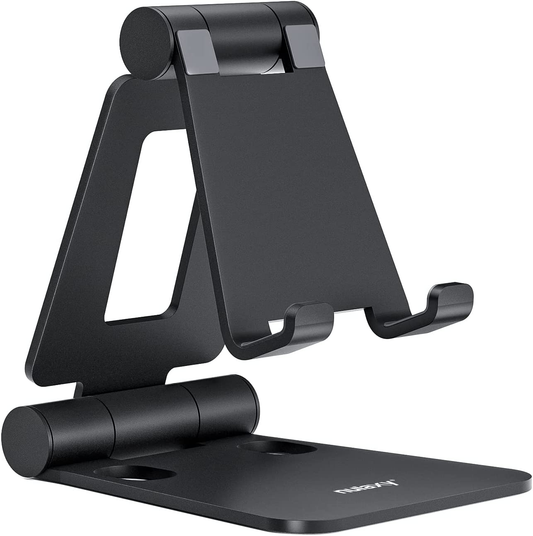 Phone Stand, Fully Foldable Angle Height Adjustable Mobile Phone Holder 