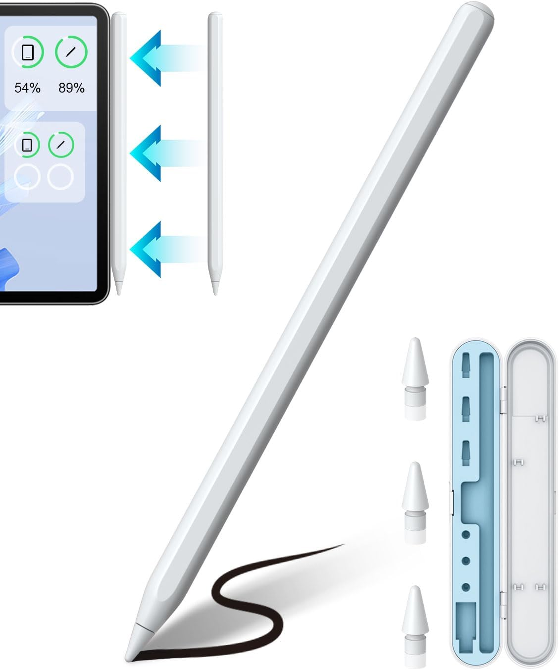 Stylus Pen with Palm Rejection and Wireless Charging Ipad Pencil