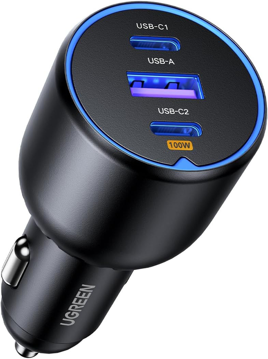 Car Charger 130W USB C Car Charger 3-Port in Car Charger Fast Charge USB 