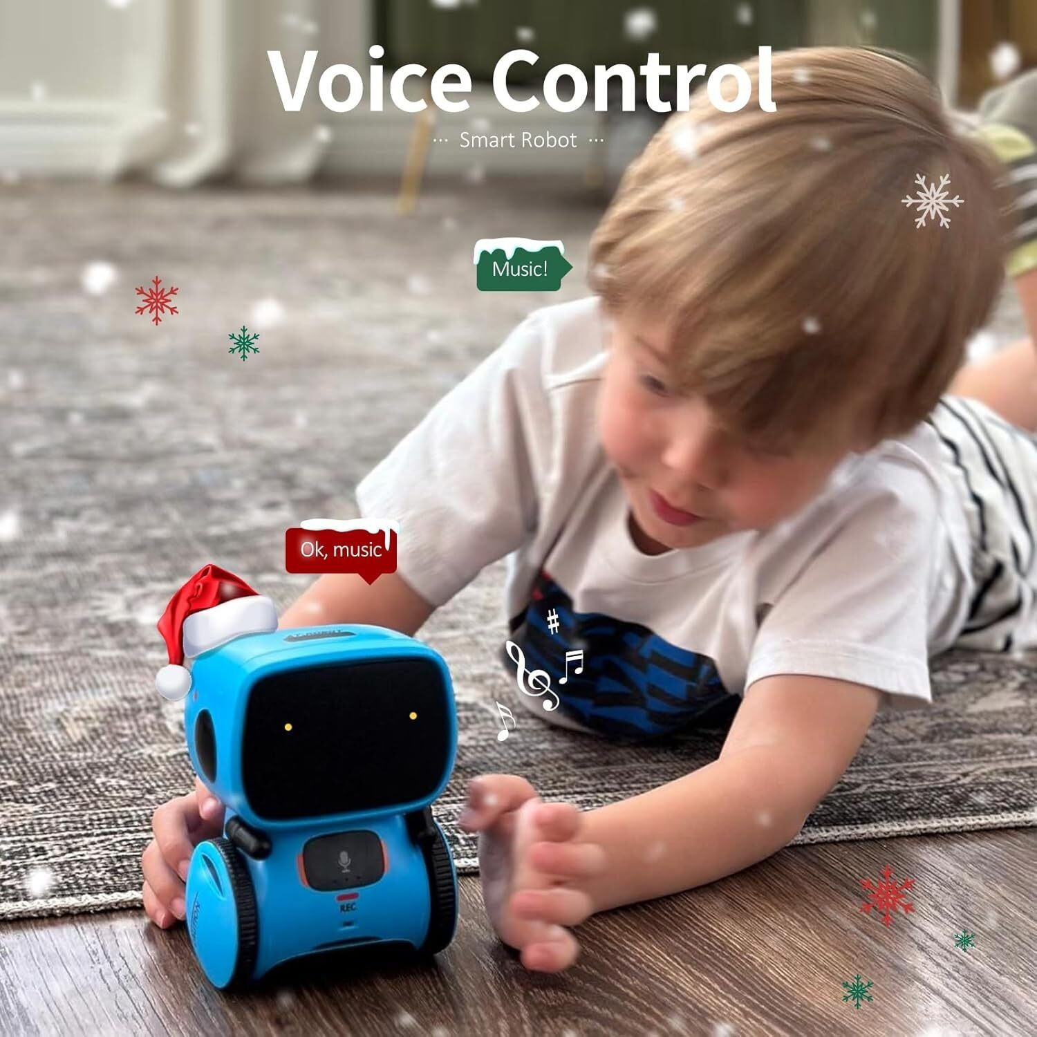 Interactive Smart & Intelligent Robot Toys, Voice Control & Touch Sense for Kids