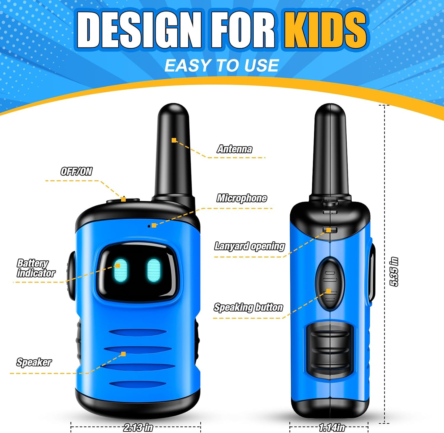 Walkie Talkie Kids, Toys for 3-8 Year Old Boy Gift for 5 6 7 8 Year Olds